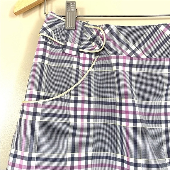 Cutter & Buck Plaid skirt Gray White Pink Size 4 Skirt Tennis In style - Picture 7 of 10